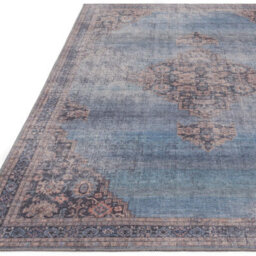 Traditional Blue Persian Bordered Abstract Floral Easy To Clean Rug For Living Room Bedroom & Dining Room-120Cm X 170Cm - thumbnail 2