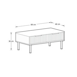 Gfw Nervata Coffee Table Black/gold - thumbnail 8