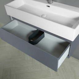 Homestylestore 1010mm Black Grey Wall Hung Waterproof Bathroom Vanity Unit - thumbnail 3