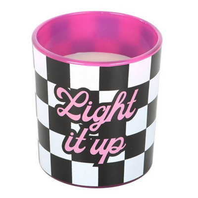 Something Different Light It Up Strawberry And Vanilla Scented Candle White/pink/black (One Size)