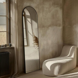 Ohs Arched Freestanding Mirror Framed Full Length Living Room Bedroom - thumbnail 3