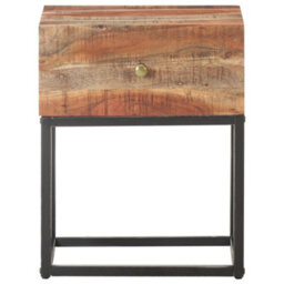 Berkfield Bedside Table 40X30X50 Cm Rough Acacia Wood - thumbnail 3