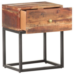 Berkfield Bedside Table 40X30X50 Cm Rough Acacia Wood - thumbnail 2
