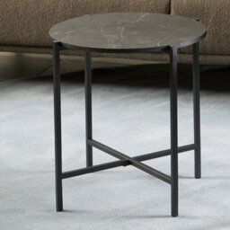 Furniture To Go Lamoine Round Side Table In Matt Black - thumbnail 4