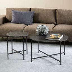 Furniture To Go Lamoine Round Side Table In Matt Black - thumbnail 3