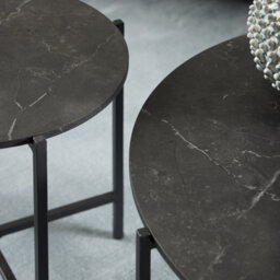 Furniture To Go Lamoine Round Side Table In Matt Black - thumbnail 5