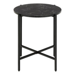 Furniture To Go Lamoine Round Side Table In Matt Black - thumbnail 2