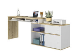 Diagone Oak & White Modular Desk - thumbnail 3