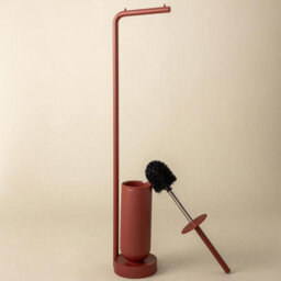 Cosmic Toilet Brush With Toilet Roll Holder, Award-Winning Design, Black, Geyser Collection - thumbnail 5