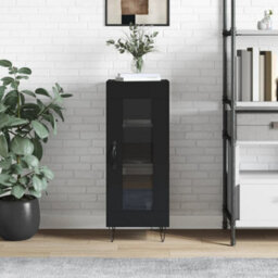 Berkfield Classic Sideboard Black 34.5X34X90 Cm Engineered Wood - thumbnail 2