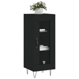 Berkfield Classic Sideboard Black 34.5X34X90 Cm Engineered Wood - thumbnail 3