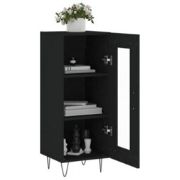 Berkfield Classic Sideboard Black 34.5X34X90 Cm Engineered Wood - thumbnail 4