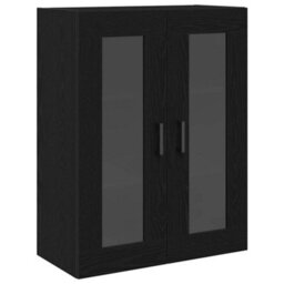 Berkfield Sideboard With Wall Cabinet Black Oak Engineered Wood - thumbnail 5