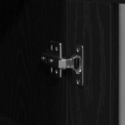 Berkfield Sideboard With Wall Cabinet Black Oak Engineered Wood - thumbnail 9