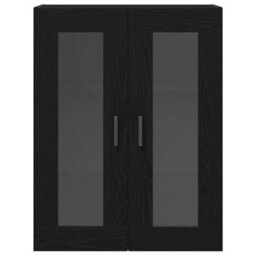 Berkfield Sideboard With Wall Cabinet Black Oak Engineered Wood - thumbnail 7