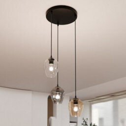 Emibig Lighting Emibig Istar Pendant Lamp  3 X E27 Black With Transparent, Graphite And Amber Shade - thumbnail 7