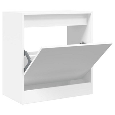 Berkfield Durable Shoe Cabinet White 60X34X63.5 Cm Engineered Wood