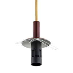 Luminosa Lighting Luminosa Almiros Globe Pendant Ceiling Light White-Brown (Marble Colour), Chocolate Brown, Gold Wire - thumbnail 5
