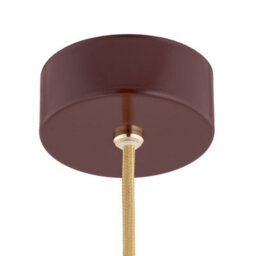 Luminosa Lighting Luminosa Almiros Globe Pendant Ceiling Light White-Brown (Marble Colour), Chocolate Brown, Gold Wire - thumbnail 4
