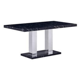 Furniture in Fashion Candice High Gloss Dining Table In Milano Marble Effect - thumbnail 2