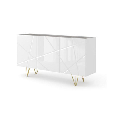 Arte Space Sideboard Cabinet In White W1600mm X H850mm X D420mm - image 1