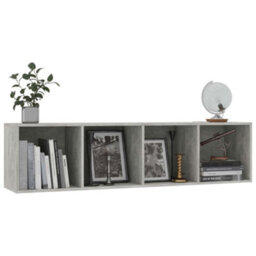 Berkfield Book Cabinet/tv Cabinet Concrete Grey 143X30X36 Cm - thumbnail 5