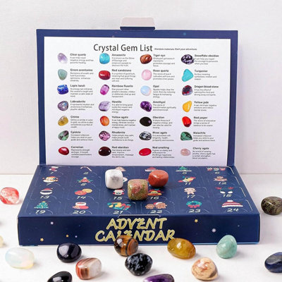 Amorly Advent Calendar For Kids, 24 Day Christmas Countdown Box Set With Exquisite Original & Rolling Crystal Stones, Christmas Decor - image 1