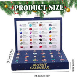 Amorly Advent Calendar For Kids, 24 Day Christmas Countdown Box Set With Exquisite Original & Rolling Crystal Stones, Christmas Decor - thumbnail 2