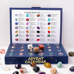 Amorly Advent Calendar For Kids, 24 Day Christmas Countdown Box Set With Exquisite Original & Rolling Crystal Stones, Christmas Decor - thumbnail 1
