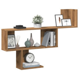 Berkfield Wall Shelf Artisian Oak 100X15X70 Cm Engineered Wood - thumbnail 3