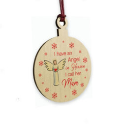 Red Ocean Remembrance Bauble Christmas Tree Decoration For Mum Wooden Plaque Memorial Gifts For Mum Keepsake - thumbnail 4