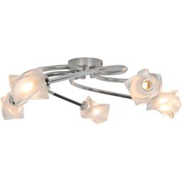 GoodHome Glacies Spiral Glass & Metal Chrome Effect 5 Lamp Led Ceiling Light - thumbnail 3