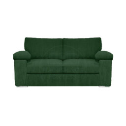Furnishings For Less UK Delta Fabric Sofa Suite Padded Arms Jumbo Cord 3 And 2 Seater Green - thumbnail 3