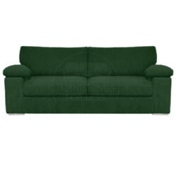 Furnishings For Less UK Delta Fabric Sofa Suite Padded Arms Jumbo Cord 3 And 2 Seater Green - thumbnail 2