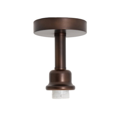 Happy Homewares Contemporary Designer Short Semi Flush Matt Bronze Ceiling Rose - image 1