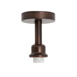 Happy Homewares Contemporary Designer Short Semi Flush Matt Bronze Ceiling Rose - thumbnail 1
