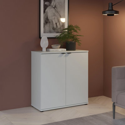 Furniture To Go Ganymede 2 Door Cupboard In Light Grey - image 1