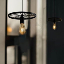 Industrial Pendant Light 30Cm Metal Wheel Shade, Adjustable Hanging Lamp, E27 Base, Vintage Ceiling Light - thumbnail 8