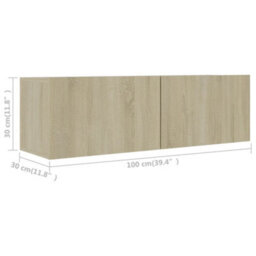 Berkfield 2 Piece Tv Cabinet Set Sonoma Oak Engineered Wood - thumbnail 7
