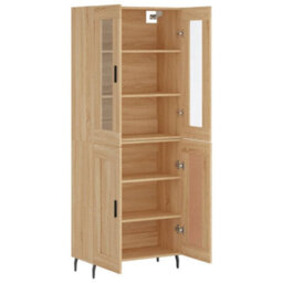 Berkfield Elegant Highboard Sonoma Oak 69.5X34X180 Cm Engineered Wood - thumbnail 4