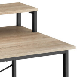 Tectake Desk - With Shelving And Fabric Storage Bag 120 Cm - Industrial Wood Light, Oak Sonoma - thumbnail 9