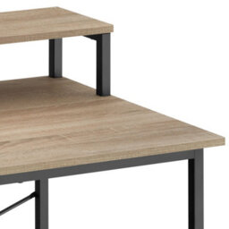 Tectake Desk - With Shelving And Fabric Storage Bag 120 Cm - Industrial Wood Light, Oak Sonoma - thumbnail 8