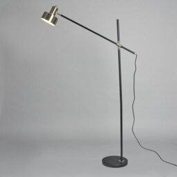 Litecraft Russ Nickel & Marble Cantilever Floor Lamp - thumbnail 3