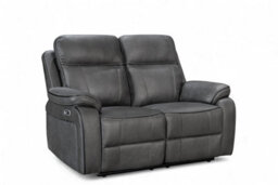 Faux Leather Grey 2 Seater Electric Recliner Sofa Vegas - thumbnail 5