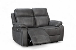 Faux Leather Grey 2 Seater Electric Recliner Sofa Vegas - thumbnail 4
