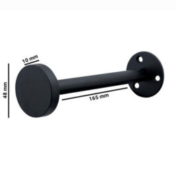A.unique Home Pair Of Stud End Holdbacks With Fittings - Matte Black - thumbnail 4