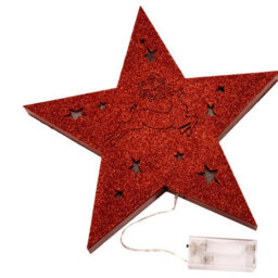 Christmas Tree World Red Battery-Powered Star Tree Topper - Reindeer & Stars Scene - thumbnail 2