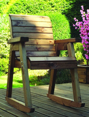 Charles Taylor Trading Chair Rocker With Cushions - W68 X D77 X H102 - Fully Assembled - Green - image 1