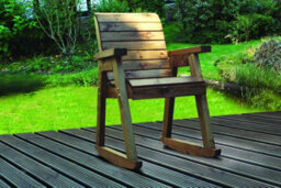 Charles Taylor Trading Chair Rocker With Cushions - W68 X D77 X H102 - Fully Assembled - Green - thumbnail 5