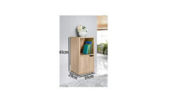 Spot On Dealz 2 Cubes Wooden Small Cube Storage Unit Wooden Bookcase 1 Door - thumbnail 2